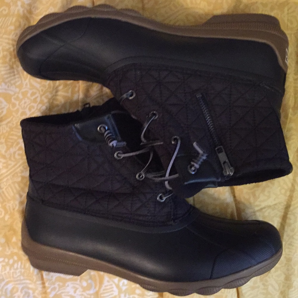 Black Sperry Boots